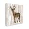 Stupell Industries Wilderness Buck Watercolor Silhouette Rustic Grain Pattern Canvas Wall Art